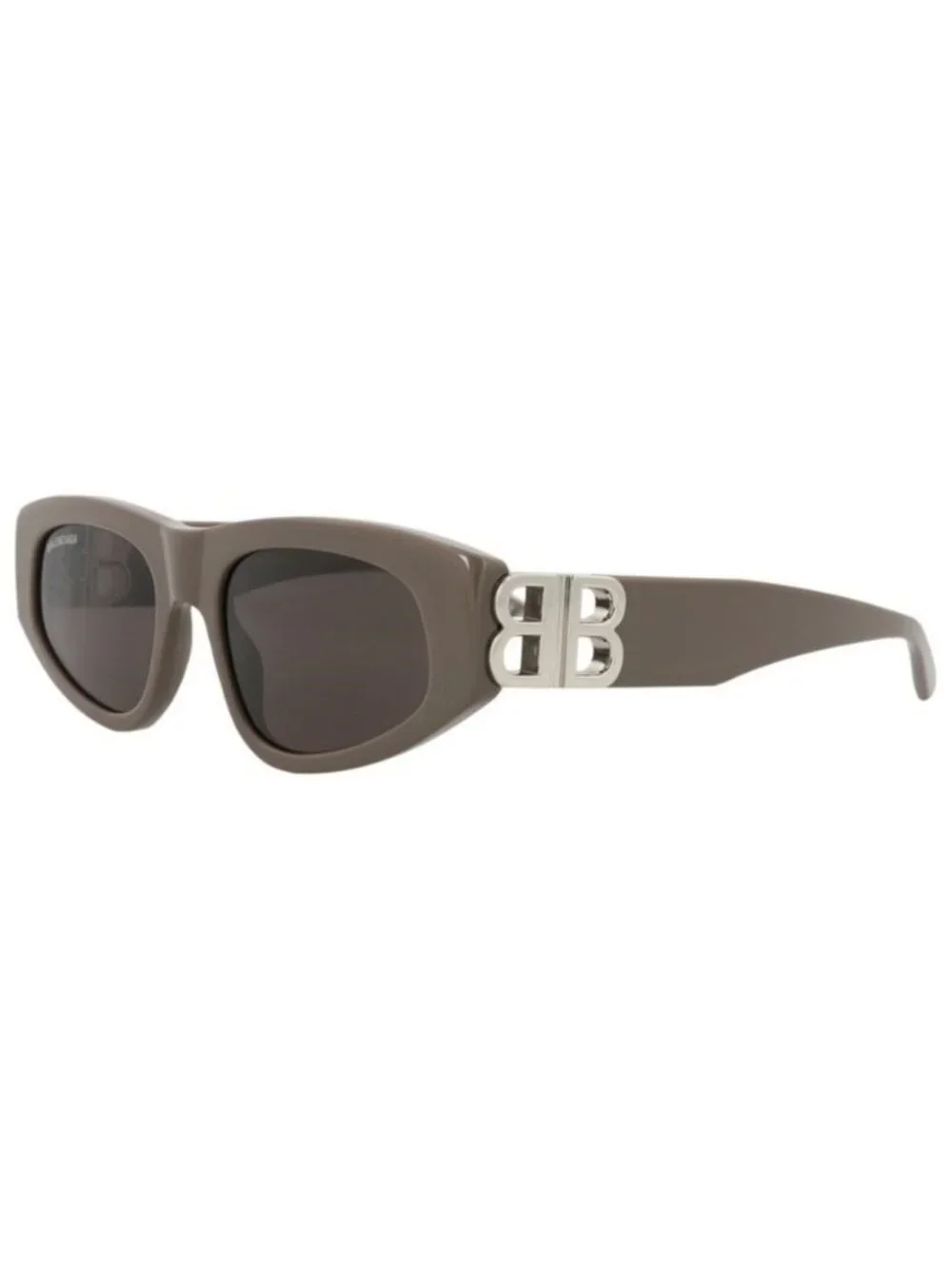 New Balenciaga Womens Cat Eye Brown Silver Grey Fashion Designer Sunglasses